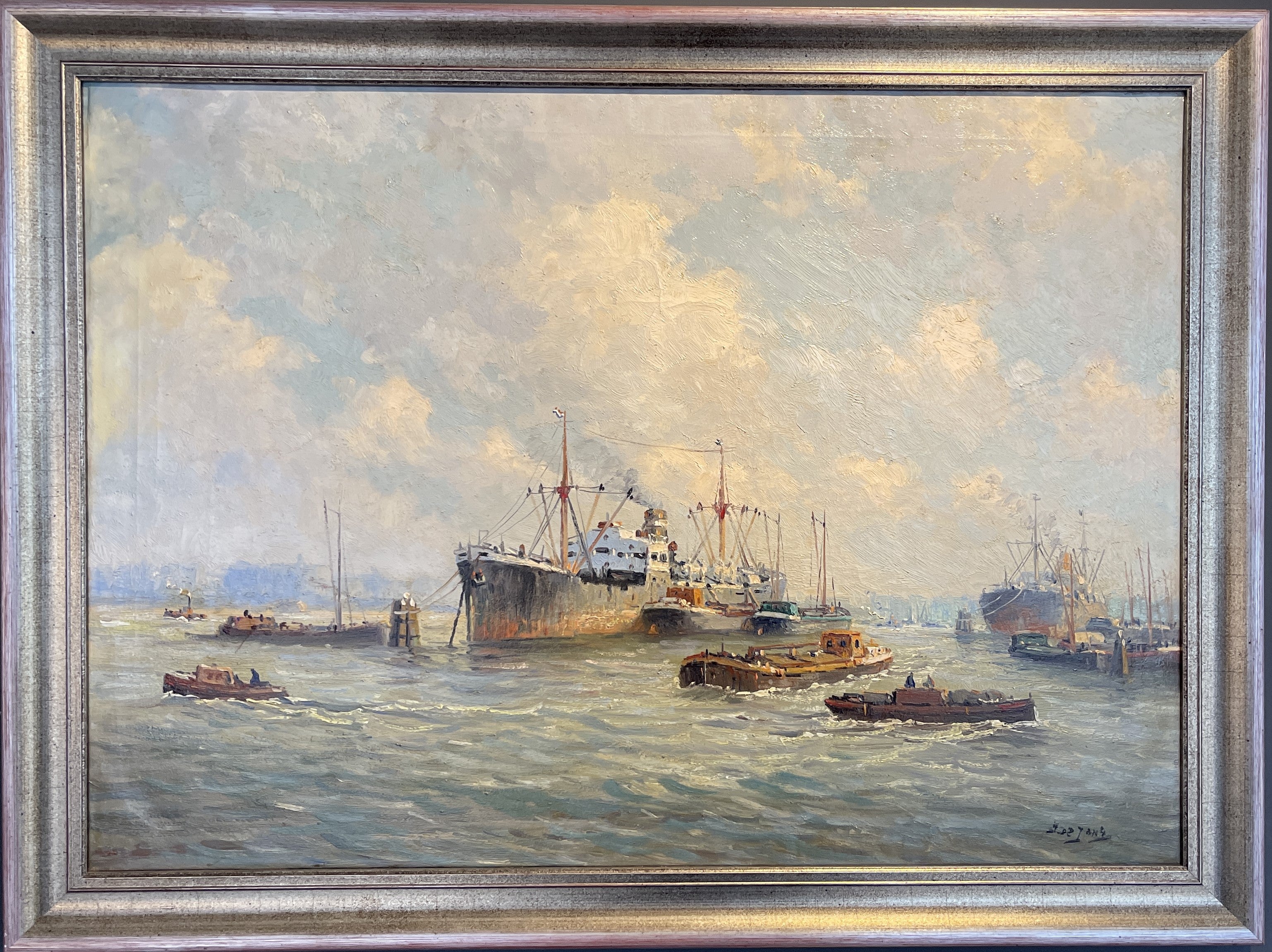Havengezicht Rotterdam (J. de Jong 1864-1901)